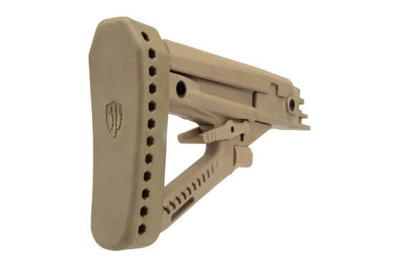 ProMag Archangel OPFOR polymer buttstock for the AK-47 is a desert tan reinforced polymer upgrade made in the USA.